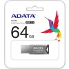 ADATA Flash Disk 64GB UV350, USB 3.2 Dash Drive, tmavě stříbrná textura kov