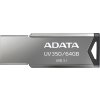 ADATA Flash Disk 64GB UV350, USB 3.2 Dash Drive, tmavě stříbrná textura kov