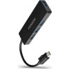 AXAGON HUE-G1C, 4x USB 3.2 Gen 1 SLIM hub, kabel Type-C 14cm napevno