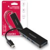 AXAGON HUE-G1C, 4x USB 3.2 Gen 1 SLIM hub, kabel Type-C 14cm napevno