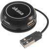 AKASA HUB USB Connect4C 4 in 1, 4x USB 2.0,17cm kabel, externí