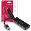 AXAGON HUE-G1A, 4x USB 3.2 Gen 1 SLIM hub, kabel Type-A 14cm napevno