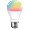 EZVIZ chytrá LED žárovka LB1 (Color)/ Wi-Fi/ E27/ A60/ 8W/ 230V/ 806lm/ 6500K/ teplá až studená bílá/ stmívatelná