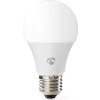 NEDIS Wi-Fi chytrá LED žárovka/ E27/ A60/ 9W/ 230V/ 806lm/ teplá až studená bílá/ 2700 - 6500K/ RGB/ bílá