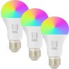 IMMAX NEO SMART sada 3x LED žárovka E27 11W RGB+CCT barevná a bílá, stmívatelná, Zigbee, TUYA
