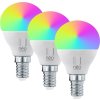IMMAX NEO LITE SMART sada 3x žárovka LED E14 6W RGB+CCT barevná a bílá, stmívatelná, Wi-Fi, P45, TUYA