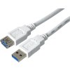 PremiumCord Prodlužovací kabel USB 3.0 Super-speed 5Gbps A-A, MF, 9pin, 1m, bílá
