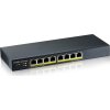 Zyxel GS1900-8HP v3 8-port Desktop Gigabit Web Smart PoE switch: 8x Gigabit metal, IPv6, PoE budget 70W, fanless