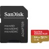 SanDisk micro SDXC karta 64GB Extreme PLUS (200 MB/s Class 10, UHS-I U3 V30) + adaptér