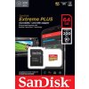 SanDisk micro SDXC karta 64GB Extreme PLUS (200 MB/s Class 10, UHS-I U3 V30) + adaptér