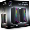 C-TECH reproduktory SPK-17, 2.0, RGB, černé