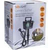 Solight zahradní sloupek IP44, 2 zásuvky + časový spínač, gumový kabel 1,5m