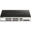 D-Link DGS-1210-16 20-port Gigabit Smart Switch, 16x GbE, 4x RJ45/SFP, fanless