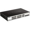 D-Link DGS-1210-16 20-port Gigabit Smart Switch, 16x GbE, 4x RJ45/SFP, fanless