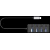 PREMIUMCORD 5G SuperSpeed USB Hub Type C na 4x USB 3.1 A Gen1, vypínače portů