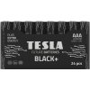 TESLA BLACK+ alkalická baterie AAA (LR03, mikrotužková, fólie) 24 ks