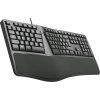 C-TECH Klávesnice KB-113E USB, ERGO,  černá, CZ/SK