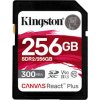 Kingston SDXC karta 256GB Canvas React Plus SDXC UHS-II 300R/260W U3 V90 for Full HD/4K/8K