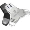 Viking USB Flash disk 3.0 4v1 s koncovkou Lightning/Micro USB/USB/USB-C, 128 GB, černá