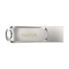 SanDisk Ultra Dual Drive Luxe/64GB/USB 3.1/USB-A + USB-C/Stříbrná