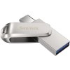 SanDisk Ultra Dual Drive Luxe/256GB/USB 3.1/USB-A + USB-C/Stříbrná