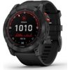 Garmin fenix 7X Solar,Gray/ Black Silicone Band, EU