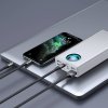Baseus Amblight powerbanka s digitálním displejem QC 30000mAh Overseas Edition + kabel Type-C/Type-C 100W 1m, bílá