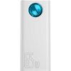 Baseus Amblight powerbanka s digitálním displejem QC 30000mAh Overseas Edition + kabel Type-C/Type-C 100W 1m, bílá