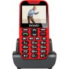 EVOLVEO EasyPhone XD, mobilní telefon pro seniory s nabíjecím stojánkem (červená barva)