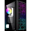 Gembird Computer Fornax 2500 ARGB/Midi Tower/Transpar./Černá