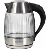 Salente StripeGlass, rychlovarná konvice 1,8 l, nerez/skleněná, modré podsvícení