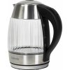 Salente StripeGlass, rychlovarná konvice 1,8 l, nerez/skleněná, červené podsvícení