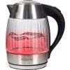 Salente StripeGlass, rychlovarná konvice 1,8 l, nerez/skleněná, červené podsvícení