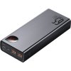 Baseus Adaman Metal Power Banka s digitálním displejem QC + PD 20000mAh 65W, černá + USB-A/USB-C kabel 30cm, černá