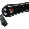 19" Napájecí panel 9x 230V, IEC320 C14 1U M6 3m