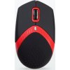 AMEI AM-M101R/Ergonomická/Optická/1 600 DPI/Drátová USB/Černá-červená