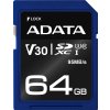 ADATA SDXC karta 64GB UHS-I U3 Class 10, Premier Pro (R: 95MB / W: 60MB)