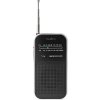 NEDIS přenosné rádio/ AM/ FM/ napájení z baterie/ analogové/ 1.5 W/ výstup pro sluchátka/ hliník/ černé