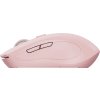 C-TECH WLM-12PK/Ergonomická/Optická/Pro praváky/1 600 DPI/USB+BT/Růžová