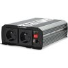 NEDIS měnič napětí/ modifikovaná sinusoida/ 24 V DC/230 V AC 50 Hz/ 1000 W (2000 W špička)/ USB-A/ 2x zásuvka type E
