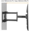 Výsuvný držák Brateck LPA69-463D pro TV 32"-70" 45kg polohovatelný nástěnný