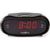 NEDIS digitální budík s rádiem/ LED displej/ AM/ FM/ funkce odloženého buzení/ časovač vypnutí/ 2 alarmy/ černý