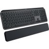 Logitech MX Keys S/ bezdrátová/ Bluetooth/ USB-C/ US layout/ opěrka dlaně/ grafitová