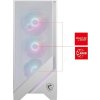 MSI MAG FORGE 320R AIRFLOW WHITE/ bez zdroje/ bílý/ levé temperované sklo/ 4x 120 mm A-RGB fan/ 2x USB3.2/ černá