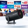 HELMER chytrý přenosný projektor SP 500 HD mini/ HD (1280 x 720px/ HDMI/ USB/ Bluetooth/ Wi-Fi/ Repro/ Android 11/ černý
