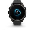 Garmin fenix® 8 – 43 mm, AMOLED, Sapphire, Carbon grey DLC titanium, Black / Pebble grey se silikonovým řemínkem, EU