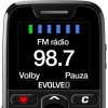 EVOLVEO EasyPhone, mobilní telefon pro seniory s nabíjecím stojánkem, černý
