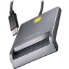 AXAGON CRE-SM3TC, USB-C FlatReader čtečka kontaktních karet Smart card (eObčanka), kabel 1.2m