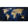 Maxi podložka pod myš Natec WORLD, 80x40cm, modrá