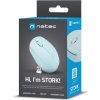Myš Natec STORK/Kancelářská/Optická/1 600 DPI/Bezdrátová USB/Modrá